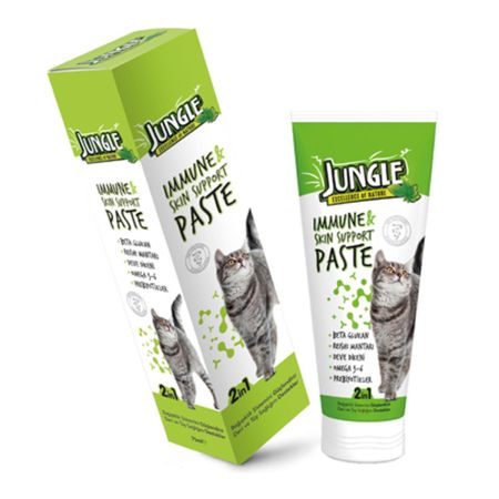 Jungle Immune & Skin Support Bağışıklık Deri Ve Tüy Sağlığı Destekleyeci Kedi Malt Macunu 75 Ml