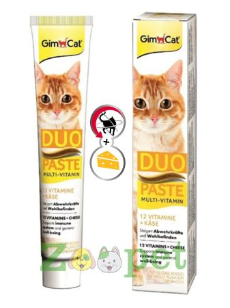 GimCat Multi-Vitamin Duo Paste Peynir + 12 Vitaminli 50 gr