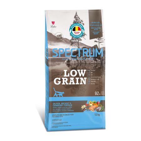 Spectrum Low Grain Somonlu Hamsili ve Kızılcıklı Düşük Tahıllı Yetişkin Kedi Maması 12 Kg