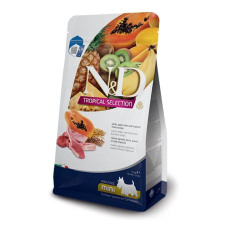 N&D Tropical Selection Kuzu Etli ve Tropikal Meyveli Mini Irk Yetişkin Köpek Maması 1,5 kg