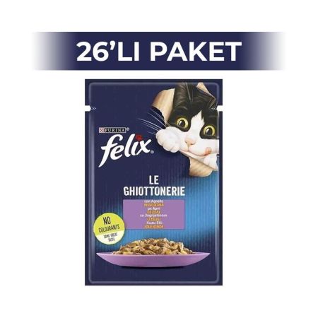 Felix Kuzu Etli Kedi Yaş Maması 85 gr x 26 Adet