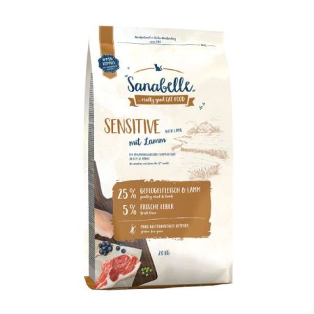 Sanabelle Sensitive Tahılsız Kuzu Etli Hassas Yetişkin Kedi Maması 2 Kg