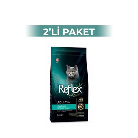 Reflex Plus Tavuklu Yetişkin Kısırlaştırılmış Kedi Maması 1,5 kg 2 Adet