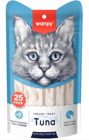 Wanpy Creamy Ton Balıklı Krema Kedi Ödülü 25 Adet (14 gr)