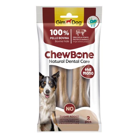 Gimdog Chew Bone Diş Sağlığı Destekleyici Naturel Press Köpek Çiğneme Kemiği 120 Gr 14 Cm 2 Adet