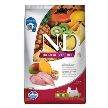 N&D Tropical Selection Tavuklu ve Tropical Meyveli Mini Irk Yetişkin Köpek Maması 5 Kg
