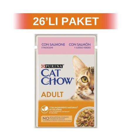 Cat Chow Somonlu Yetişkin Konserve Kedi Maması 85 gr 26 Adet