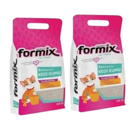 Formix Bebek Pudrası Kokulu Bentonit Kedi Kumu 10lt x 2 Adet
