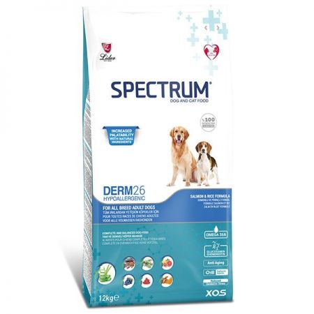 Spectrum Adult Derm26 Hipoalerjenik Somonlu Yetişkin Köpek Maması 12 Kg