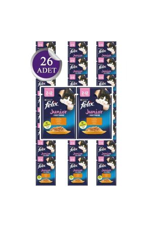 Felix Yavru Kedi Tavuklu Yaş Kedi Maması 26 x85g