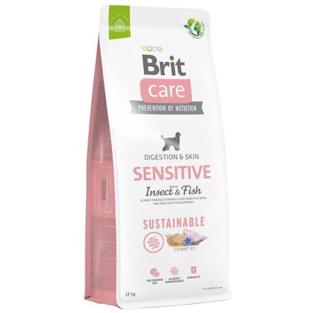 Brit Care Sensitive Digeston & Skin Balıklı ve Larva Proteinli Yetişkin Köpek Maması 12kg