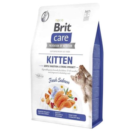 Brit Care Gentle Digestion & Strong Immunity Somonlu Tahılsız Yavru Kedi Maması 7 kg