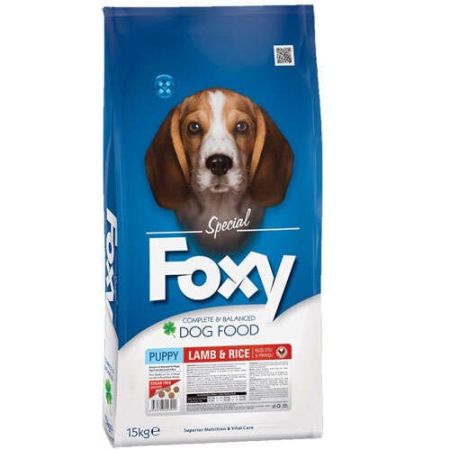Foxy Kuzu Etli ve Pirinçli Yavru Köpek Maması 15kg