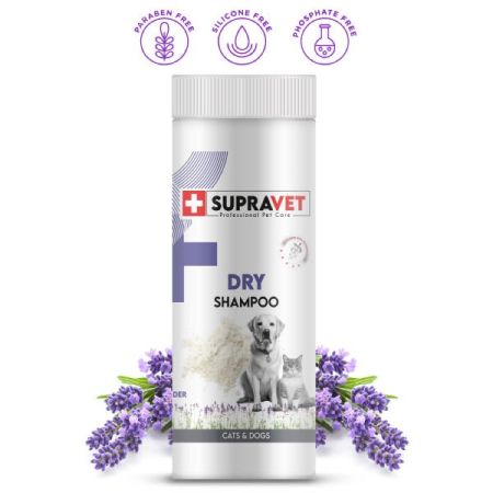 Supravet Dry Shampoo Lavanta Özlü Kedi ve Köpek Toz Şampuan 150 Ml
