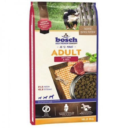 Bosch Adult Glutensiz Kuzu Etli Pirinçli Yetişkin Köpek Maması 15 Kg