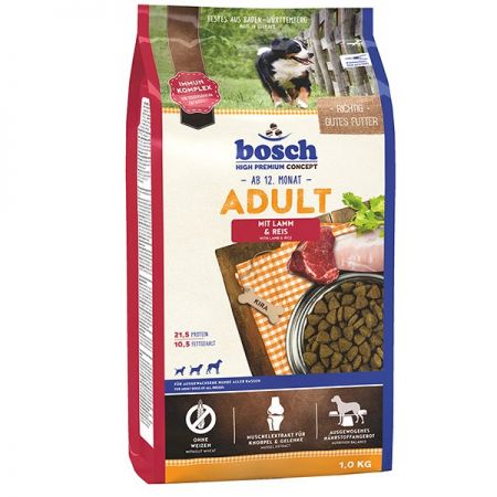 Bosch Adult Glutensiz Kuzu Pirinçli Yetişkin Köpek Maması 1 Kg