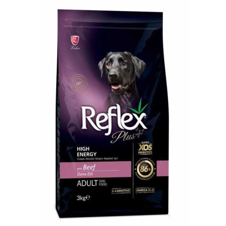 Reflex Plus Yüksek Aktiviteli Köpekler İçin Dana Etli Yetişkin Köpek Maması 3kg