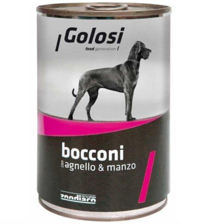 Golosi Bocconi Kuzu Etli Ve Sığır Etli Konserve Yetişkin Köpek Maması 400 G