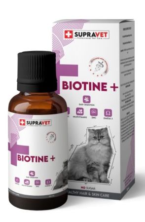 Supravet Plus +B For Cats Biotine Damla 100 ML + Zinc + Multi Vitamin (Kediler Için Tüy Sağlığı Damlası)