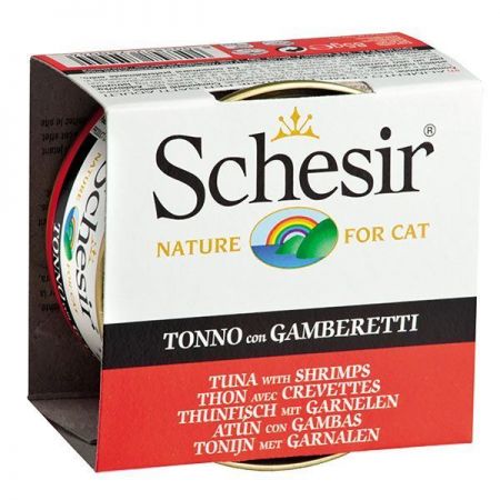 Schesir Ton Balıklı ve Karidesli Jöleli Konserve Kedi Maması 85 Gr