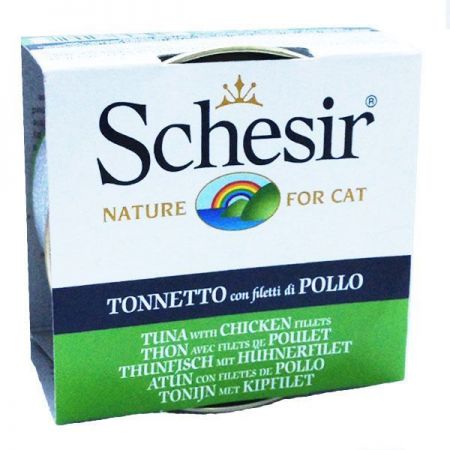 Schesir Ton Balıklı ve Tavuklu Jöleli Konserve Kedi Maması 85 Gr