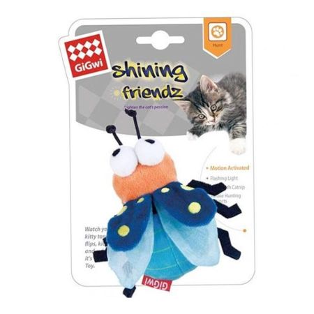 Gigwi Catnipli Işıklı Arı Peluş Kedi Oyuncağı 9 Cm