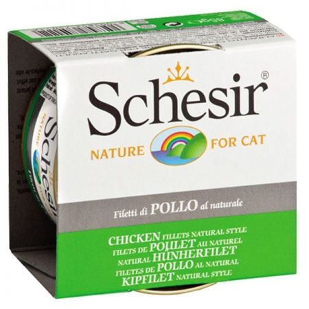 Schesir Tavuklu Naturel Konserve Kedi Maması 85 Gr