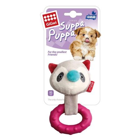 Gigwi Suppa Puppa Sesli Rakun Peluş Köpek Çiğneme Oyuncağı 20 Cm