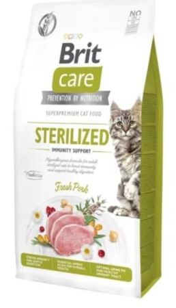Brit Care İmmunity Prebiotik İçerikli Domuzlu Kısırlaştırılmış Kedi Maması 7 Kg