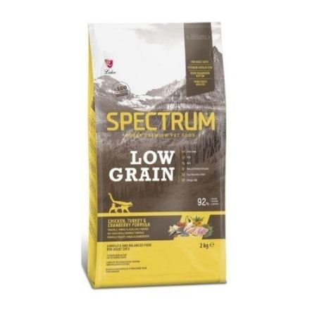 Spectrum Low Grain Tavuklu Hindili Kızılcıklı Yetişkin Kedi Maması 2 KG