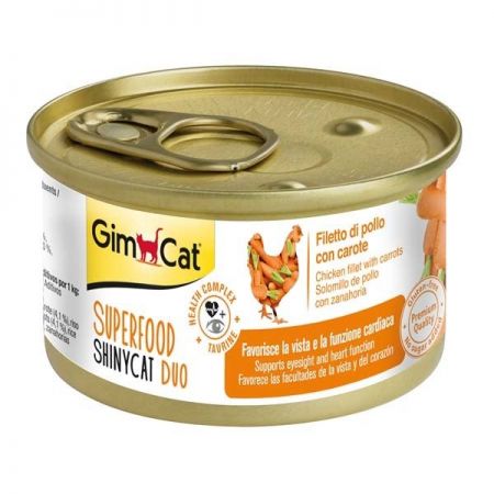 Gimcat Shinycat Fileto Tavuklu Ve Havuçlu Yetişkin Kedi Konservesi 70 Gr