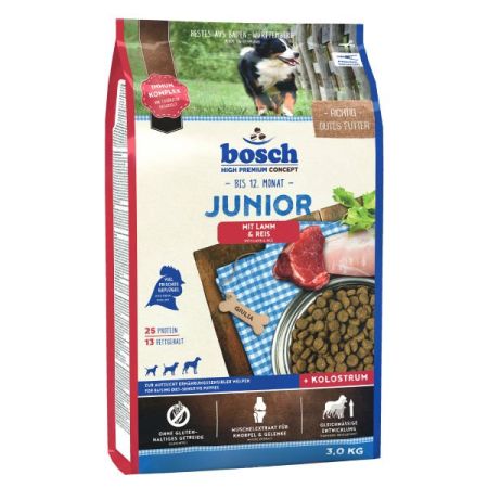 Bosch Junior Tahılsız Kuzu Etli ve Pirinçli Yavru Köpek Maması 3 Kg
