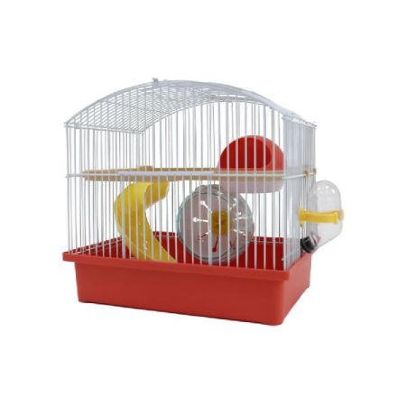 Dayang Oval Oyuncaklı Hamster Kafesi Kırmızı