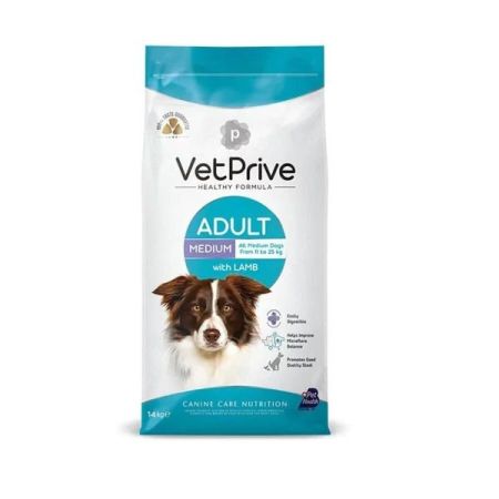 Vet Prive Adult Kuzu Etli Orta Irk Yetişkin Köpek Maması 14 Kg