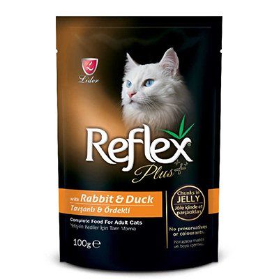 Reflex Plus Pouch Tavşan ve Ördekli Yetişkin Kedi Konservesi 100 Gr