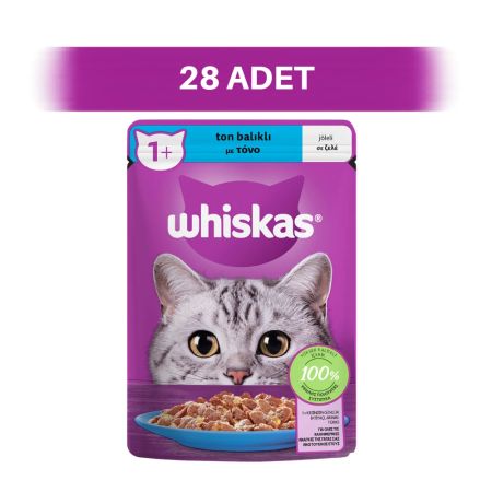 Whiskas Ton Balıklı Pouch Yetişkin Kedi Yaş Maması 28 x 85 gr