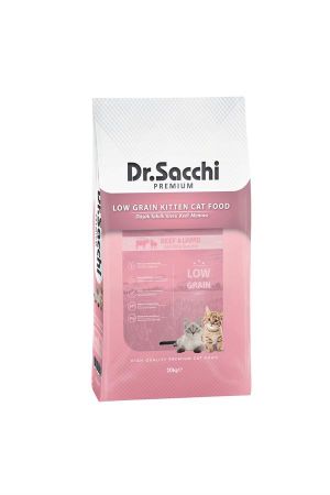 Dr.Sacchi Düşük Tahıllı Etli Yavru Kedi Maması 10 Kg