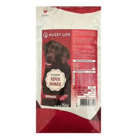 Kuzeylife Biftekli Yetişkin Köpek Maması 15 Kg.