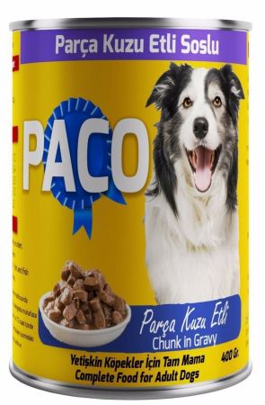 Paco Kuzu Etli Köpek Konservesi 400 Gr 20 Adet