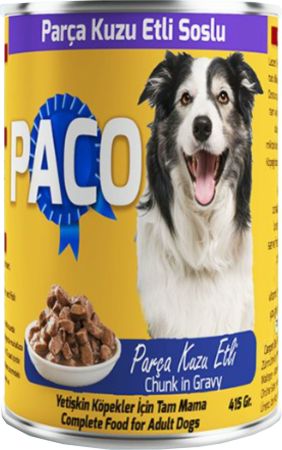 Paco Kuzu Etli Köpek Konservesi 400 Gr 24 Adet