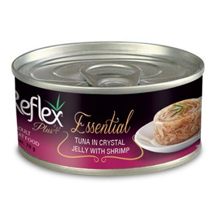 Reflex Plus Ton Balık ve Karidesli Jöleli Yetişkin Konserve Kedi Maması 70 Gr