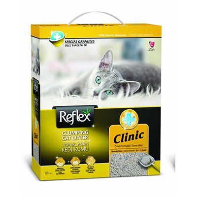 Reflex Klinik Özel Tanecik Süper Hızlı Topaklanan Kedi Kumu 10 Lt