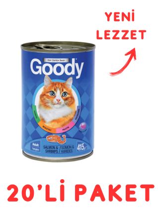 Goody Somonlu Yetişkin Kedi Konservesi 400 Gr - 20'Li Paket