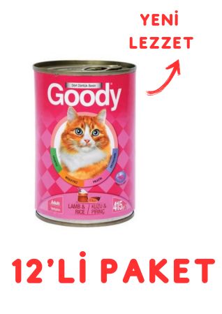 Goody Kuzu Piriçli Yetişkin Kedi Konservesi 400 Gr - 12'Li Paket