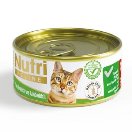 Nutri Feline Tahılsız Ton Balıklı Ve Alabalıklı Kedi Konservesi 85 g