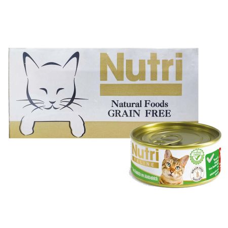 Nutri Feline Tahılsız Ton Balıklı Ve Alabalıklı Kedi Konservesi 85 g (32 Adet)