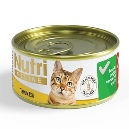 Nutri Feline Tahılsız Tavuklu Kedi Konservesi 85 g