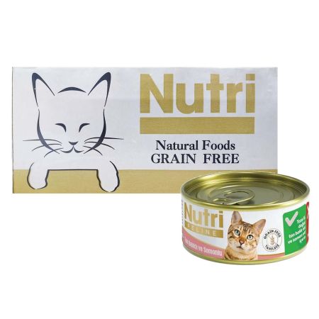 Nutri Feline Pate Tahılsız Ton Balıklı Ve Somonlu Kedi Konservesi 85 g (32 Adet)