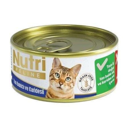 Nutri Feline Pate Tahılsız Ton Balıklı Ve Karidesli Kedi Konservesi 85 g