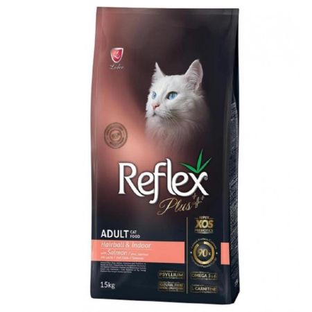 Reflex Plus Hairball & İndoor Somonlu Yetişkin Kedi Maması 15 Kg